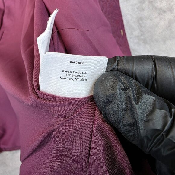 Anne Klein Jacket Womens Petite Small Chianti Quilted Floral Snap Front Lined - Picture 14 of 15